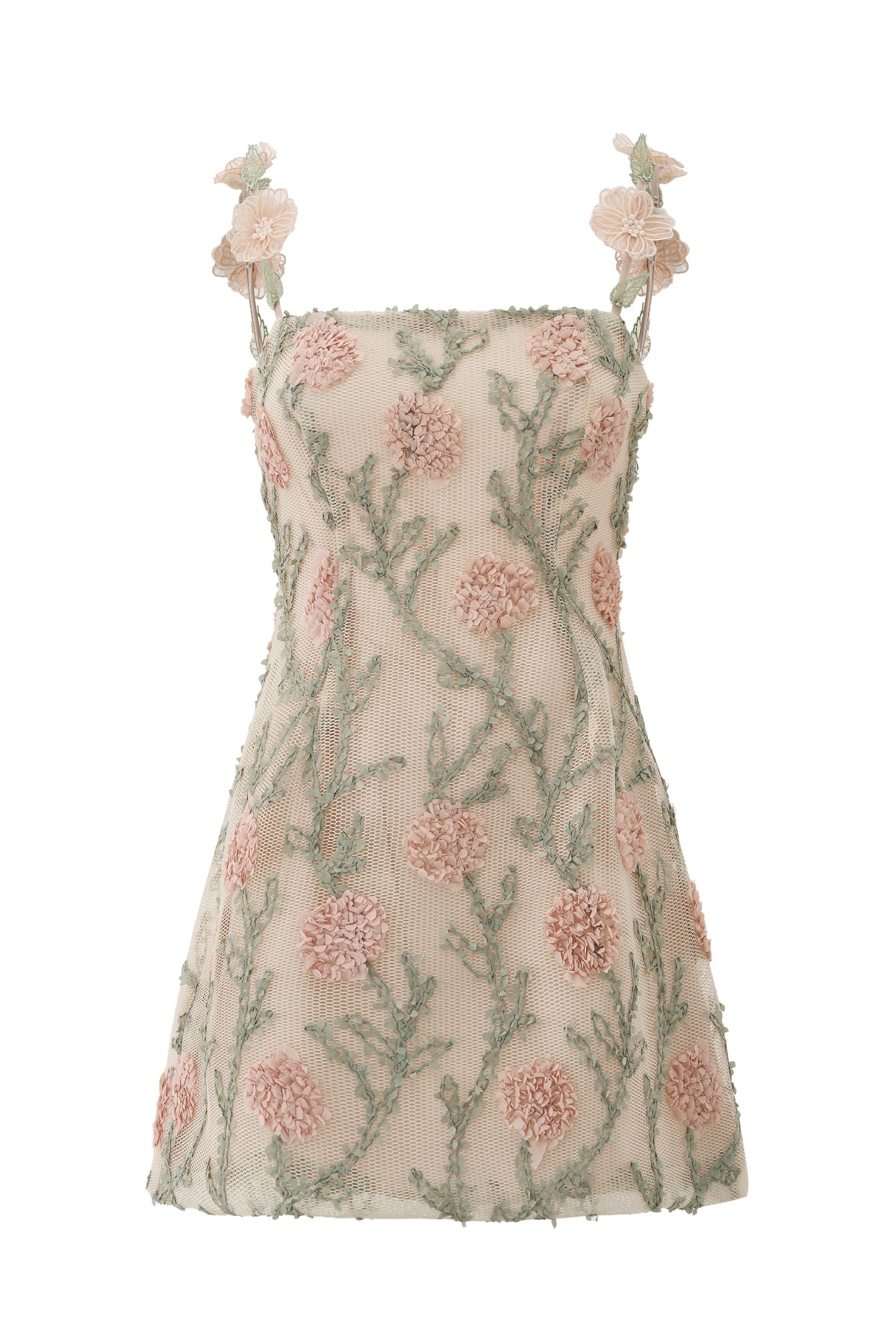 Enchanted Hydrangea 3D Floral Corset Mini Dress - Secret Garden Edition