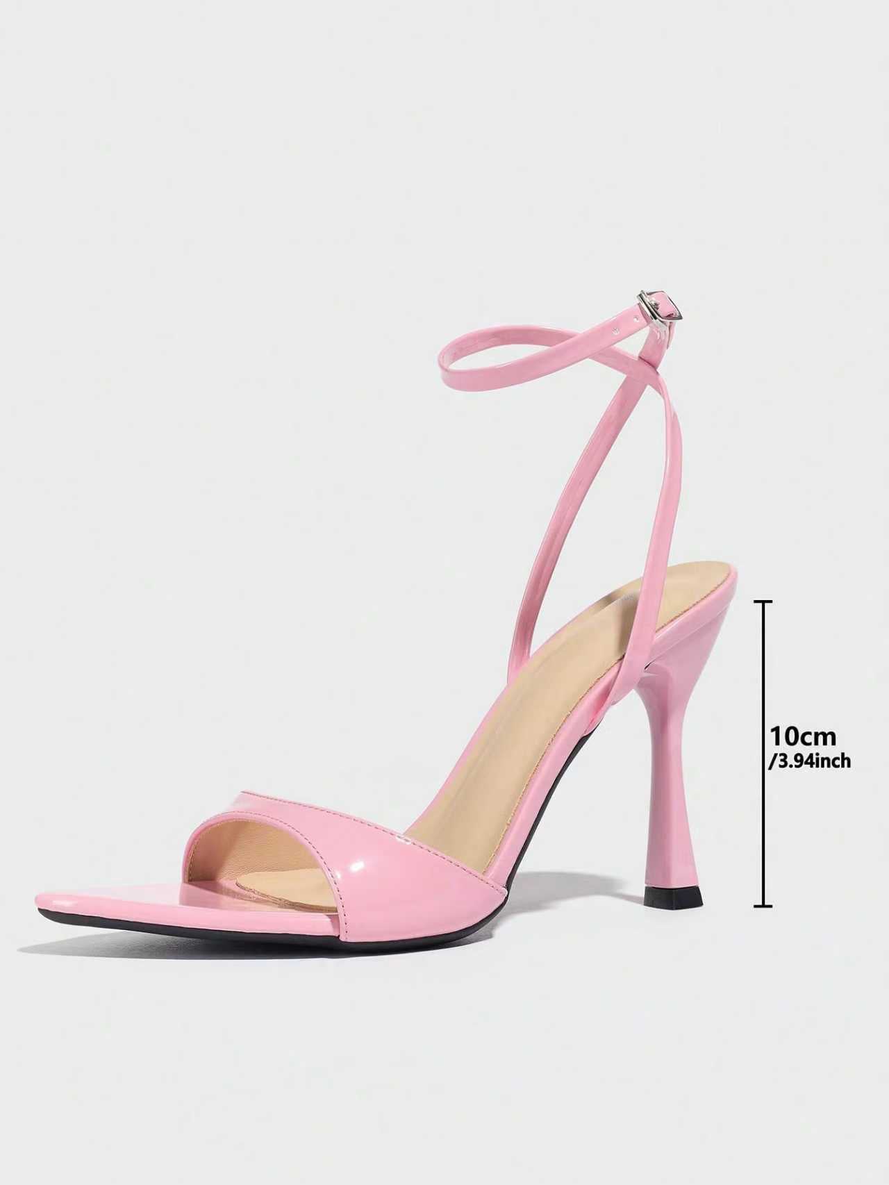 Blush Velisse Patent Cross Stiletto Heels