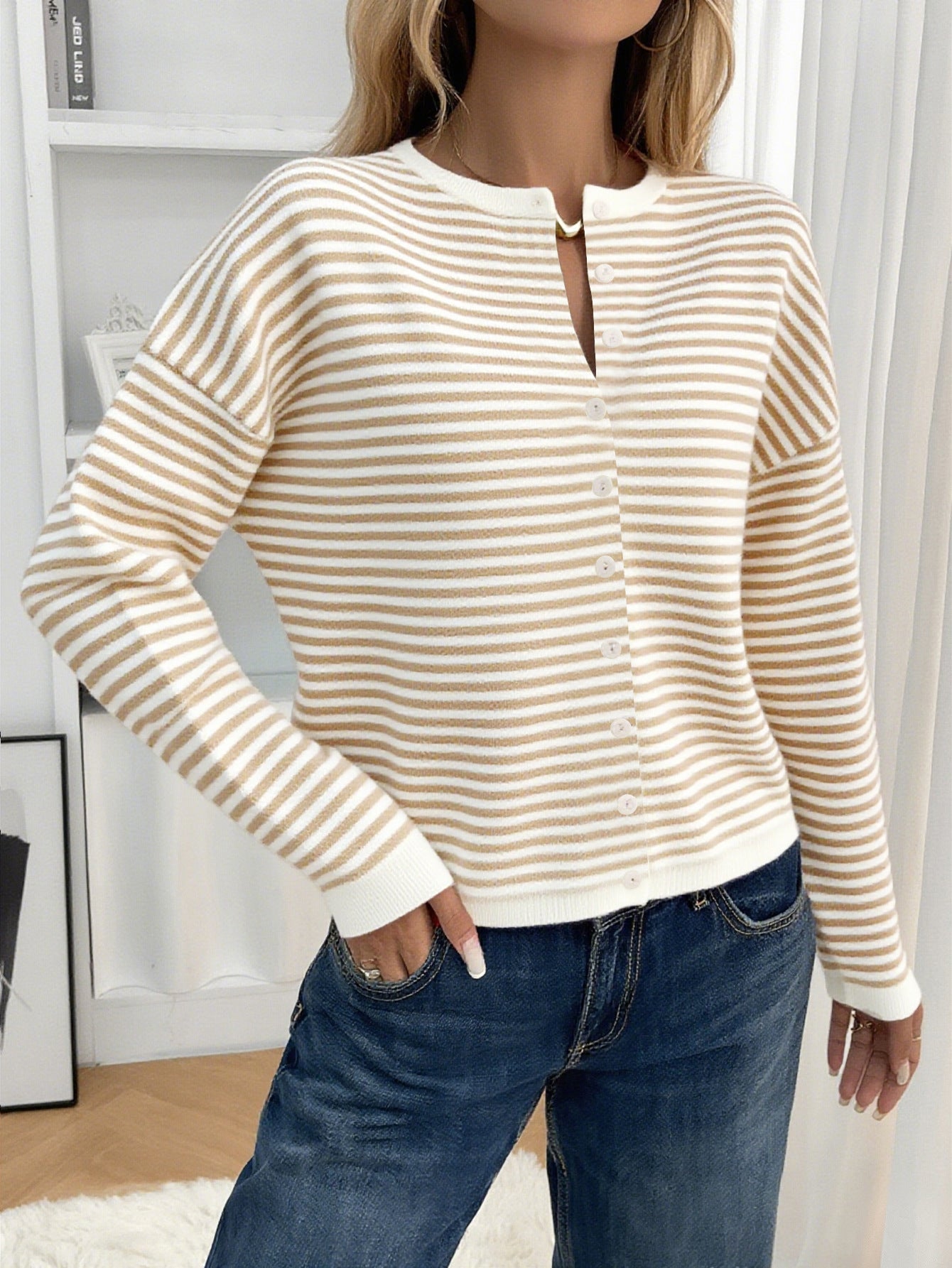 Striped Knit Cardigan