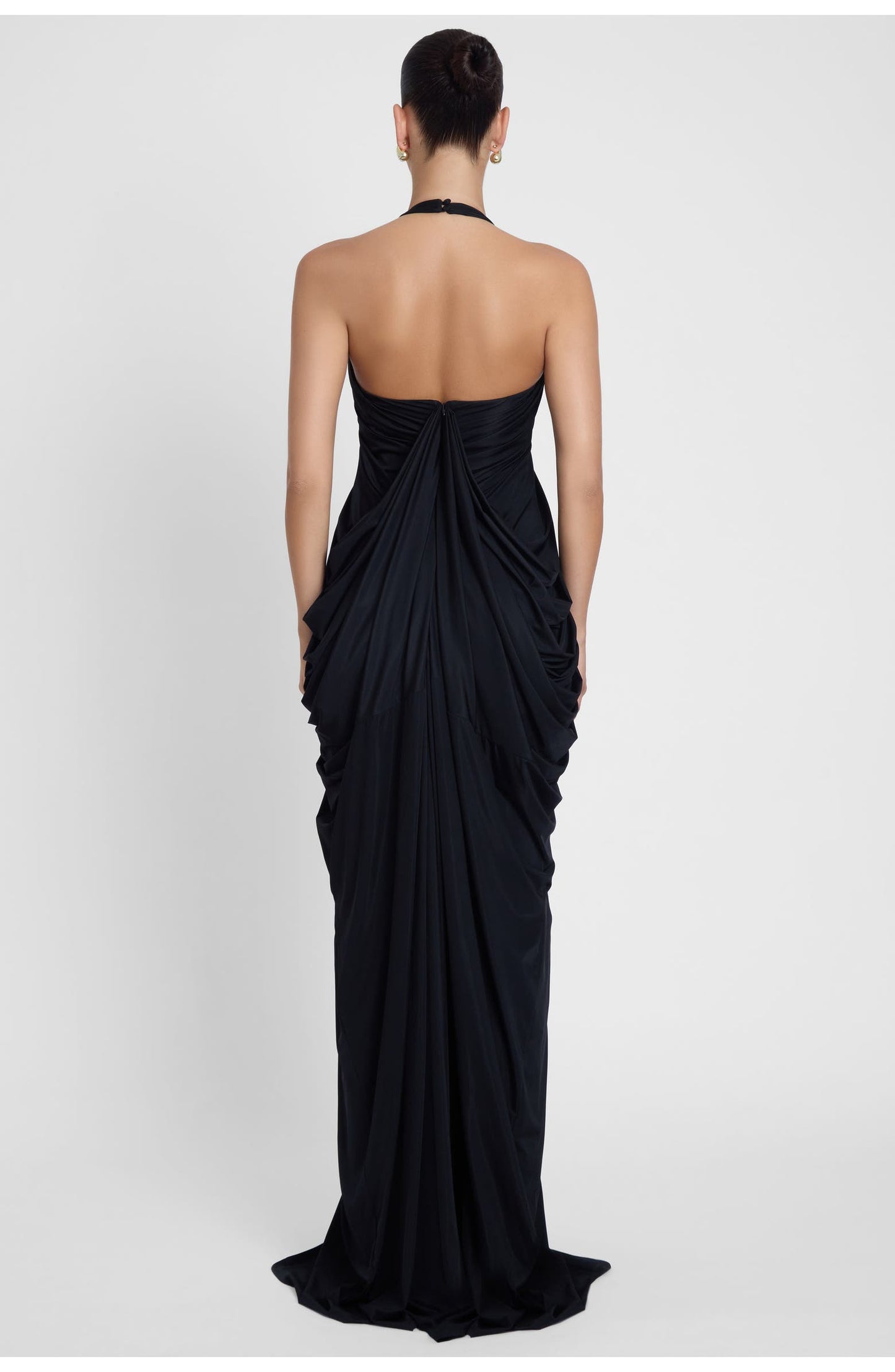 DH PRE-SPRING Series | "Aphrodite" Grecian Plunging Halter Maxi Gown