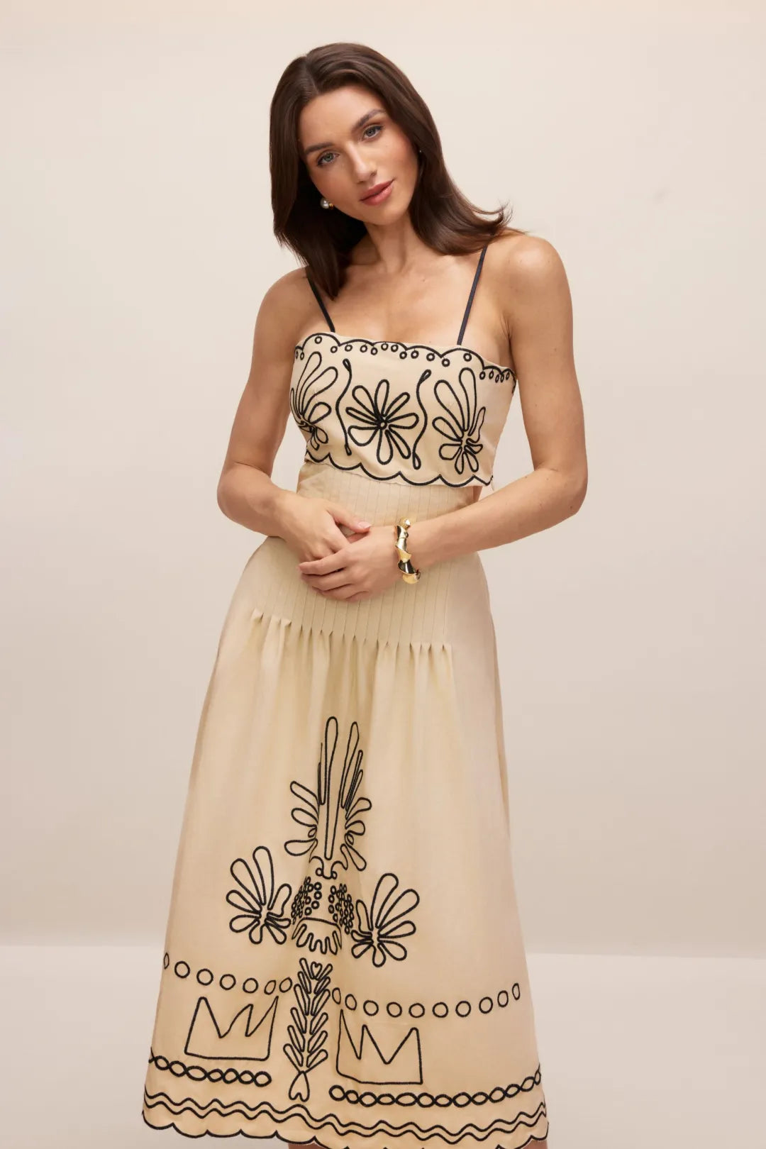 Sahara Muse Embroidered Midi Dress
