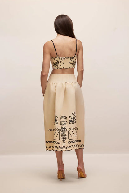Sahara Muse Embroidered Midi Dress