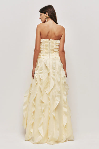 Butter Élan Ruffle Gown