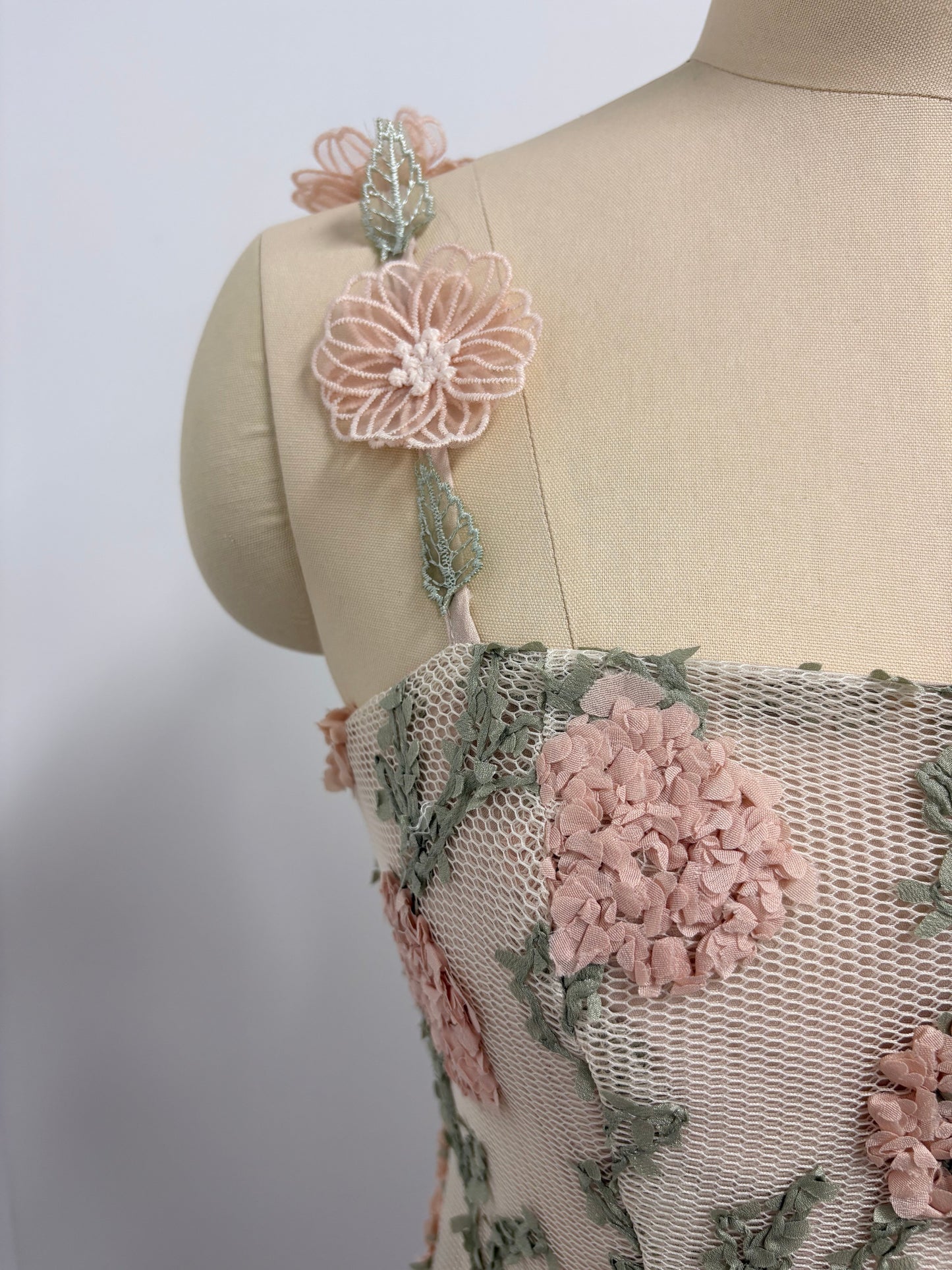 Enchanted Hydrangea 3D Floral Corset Mini Dress - Secret Garden Edition