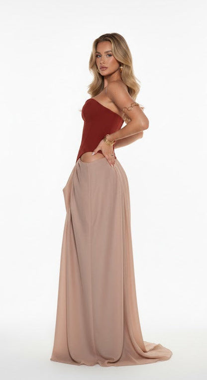 DH PRE-SPRING Series | "Nyx Nocturne" Draped Grecian Maxi Gown
