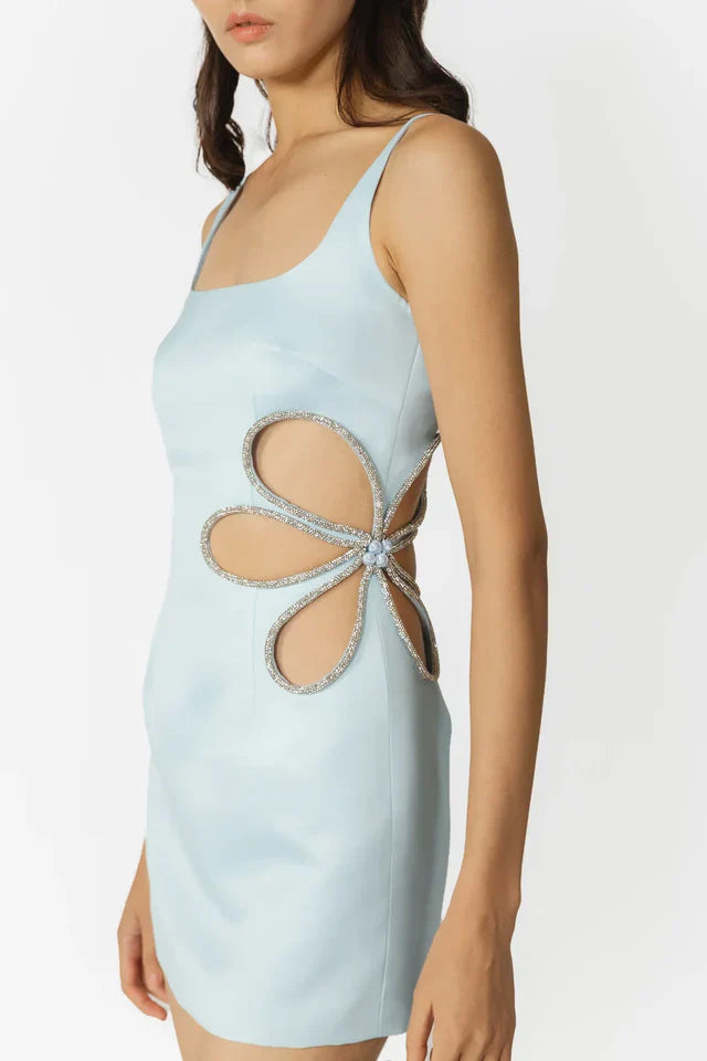 Glacielle Crystal Bloom Mini Dress