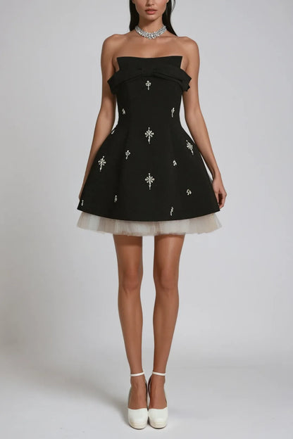 Noir Bowlight Mini Gown