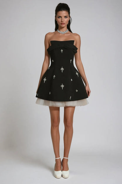 Noir Bowlight Mini Gown