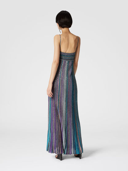 Striped Shinning Maxi Dress
