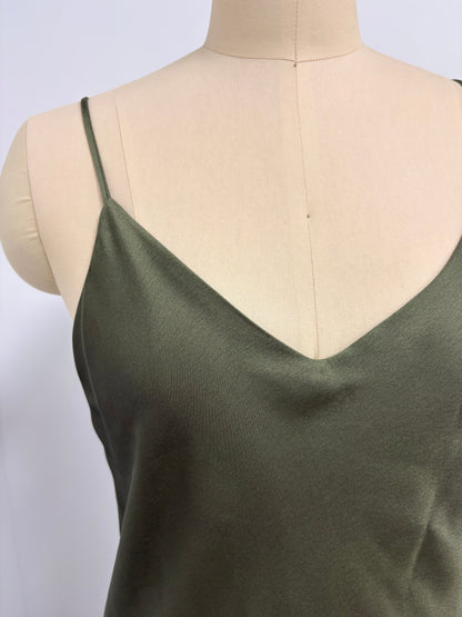 Nocturnal Sage Layered Slip Maxi Dress - Forest Whisper Edition