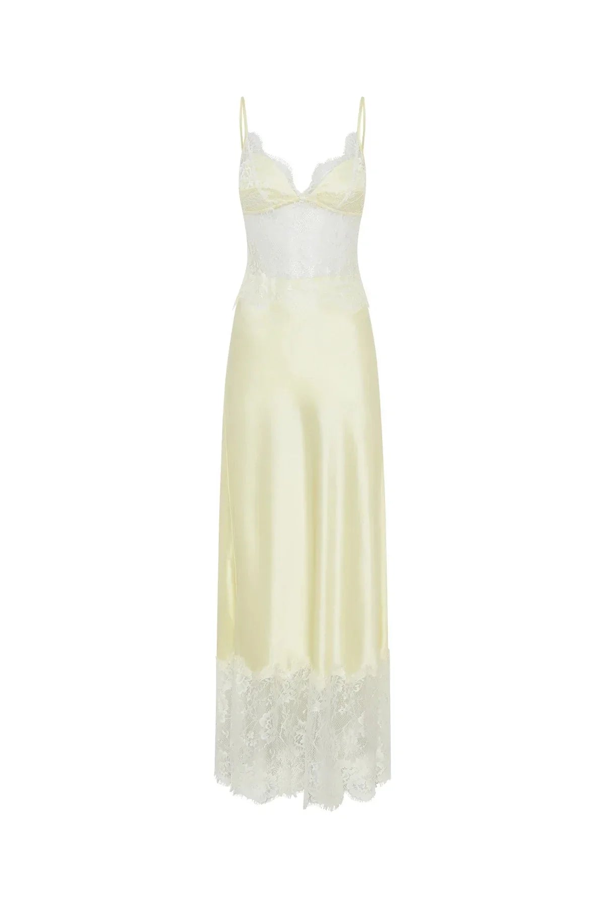 Ivory Élan Lace Satin Gown
