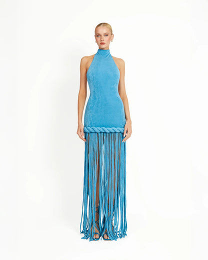 Midnight Tide Velvet Gown