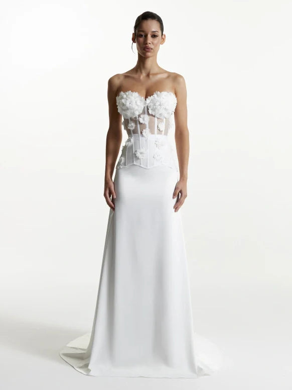 Ivory Bloom Corset Top
