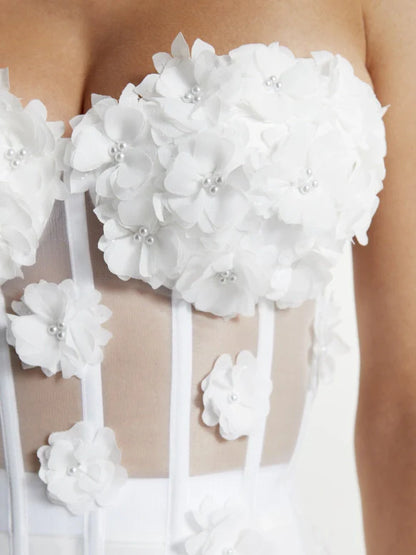 Ivory Bloom Corset Top