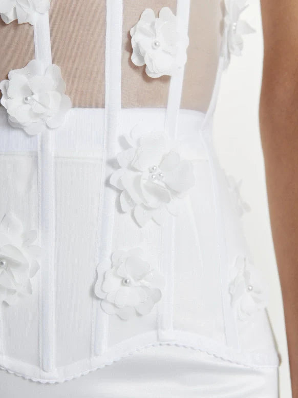 Ivory Bloom Corset Top