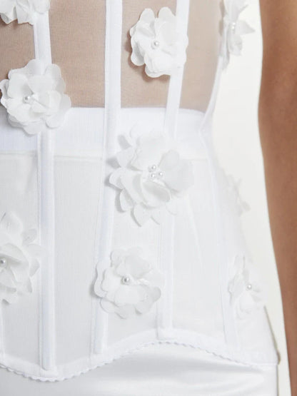 Ivory Bloom Corset Top
