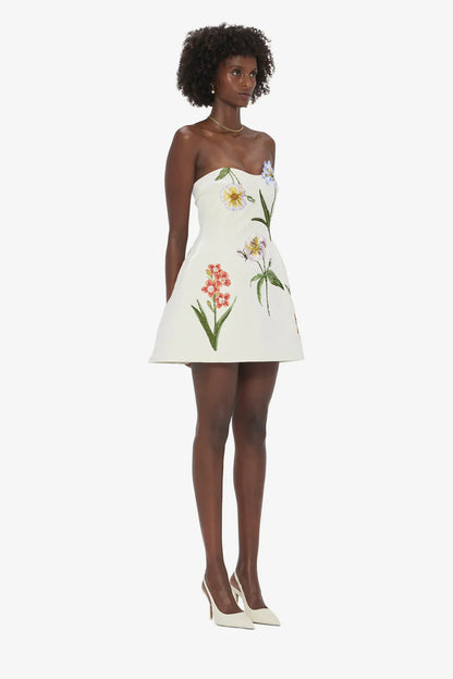Ivory Bloom Mini Dress