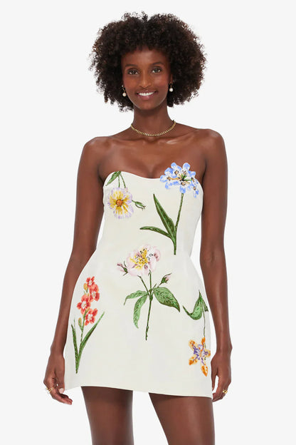 Ivory Bloom Mini Dress
