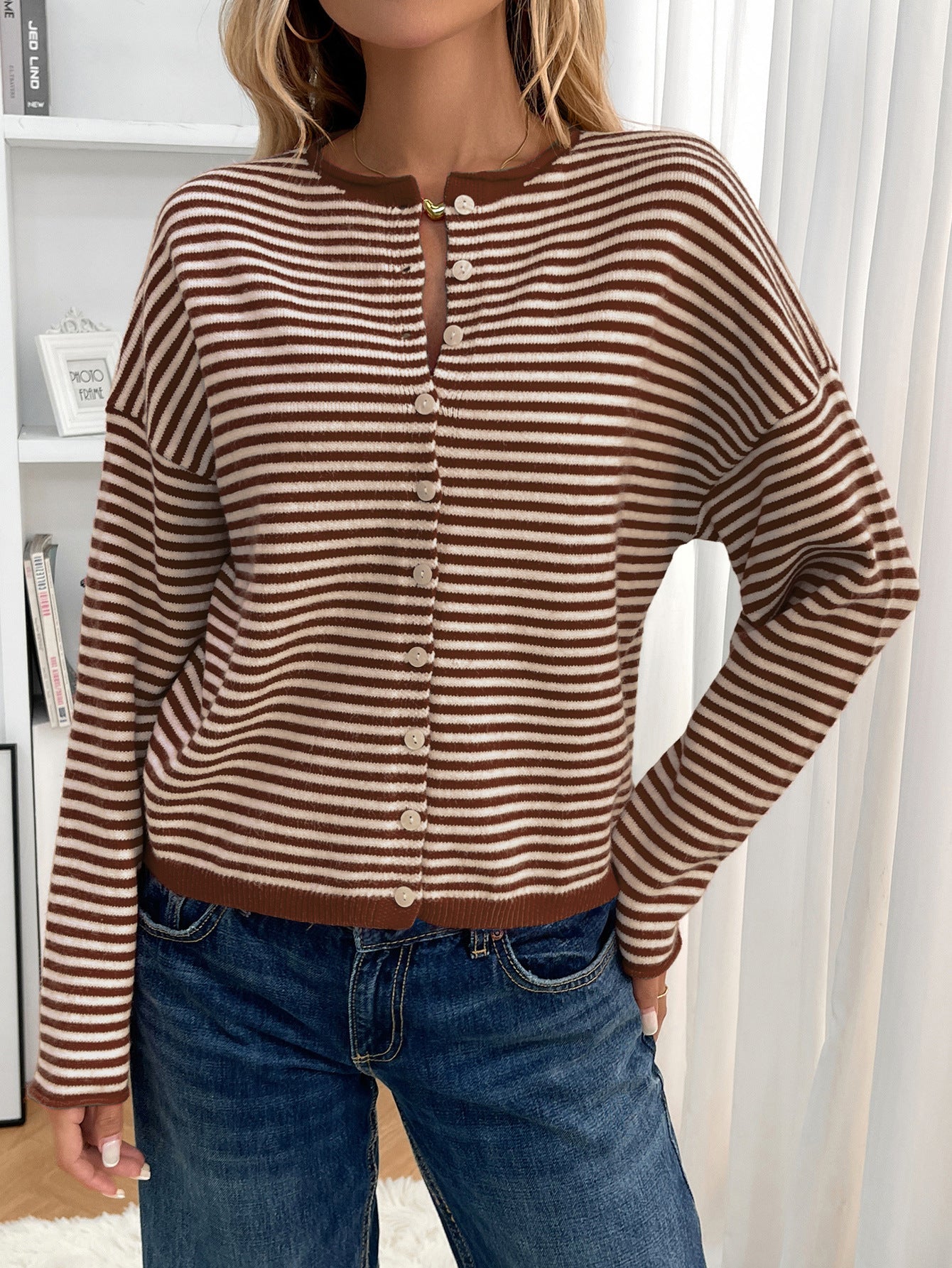 Striped Knit Cardigan