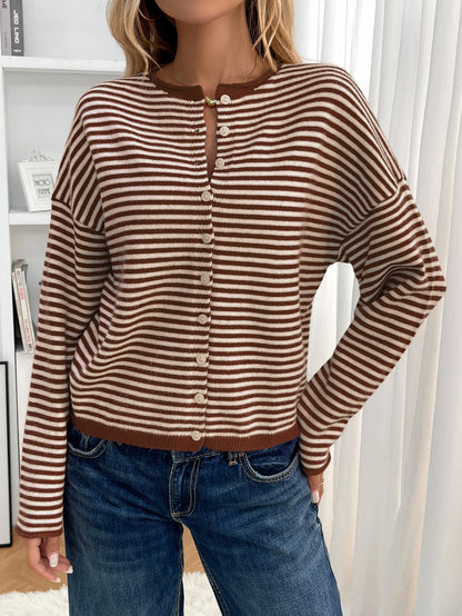 Striped Knit Cardigan