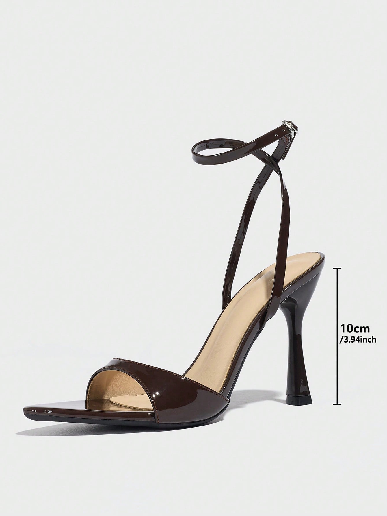 Espresso Velisse Patent Cross Stiletto Heels