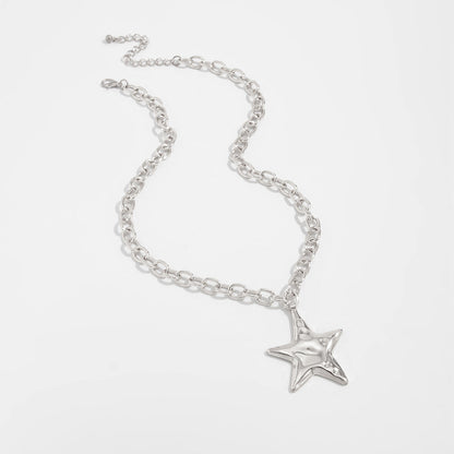 Hammered Star Pendant Necklace