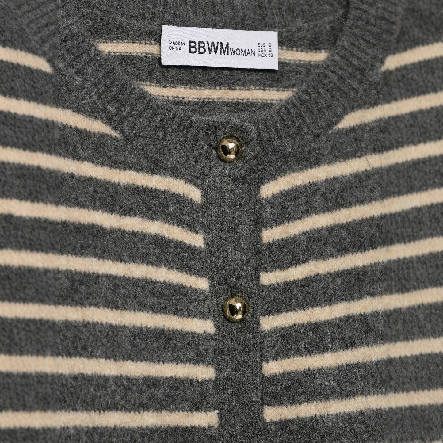 Striped Crew Neck Knit Cardigan – Classic Cozy Layer