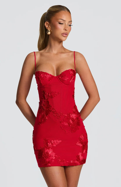 Scarlet Bloom Desire Mini Dress
