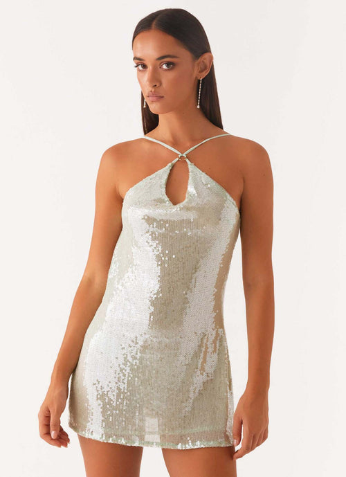 Matcha Crosslight Sequin Mini Dress