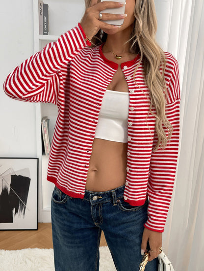 Striped Knit Cardigan