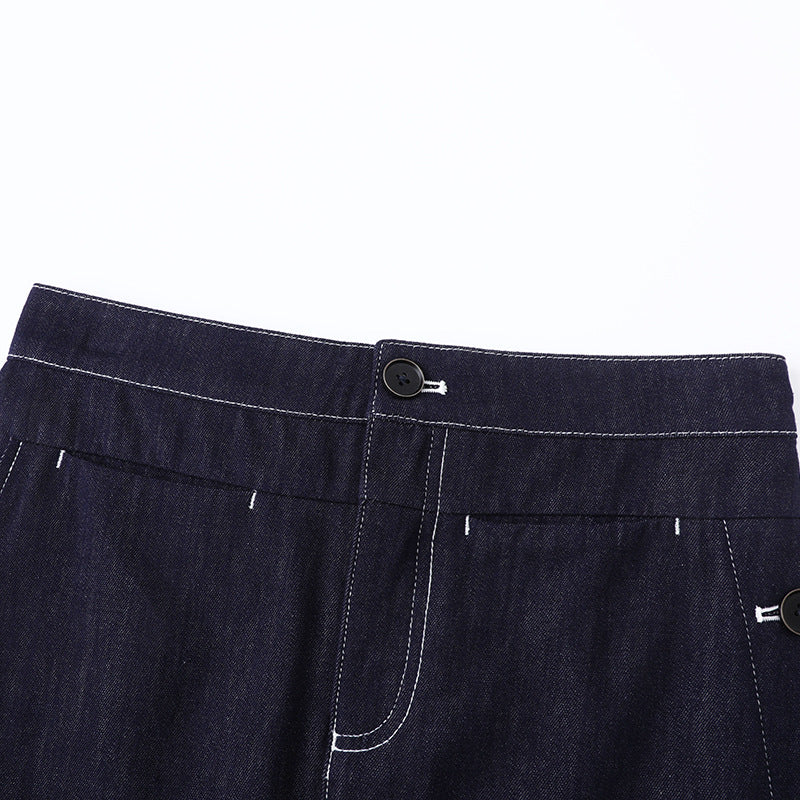 Midnight Edge Denim Mini Skirt