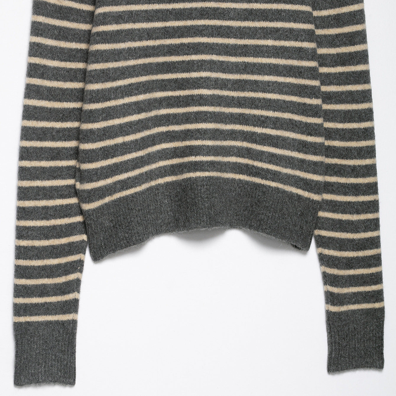 Striped Crew Neck Knit Cardigan – Classic Cozy Layer