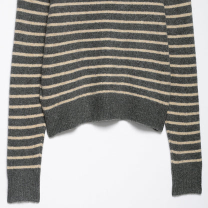 Striped Crew Neck Knit Cardigan – Classic Cozy Layer