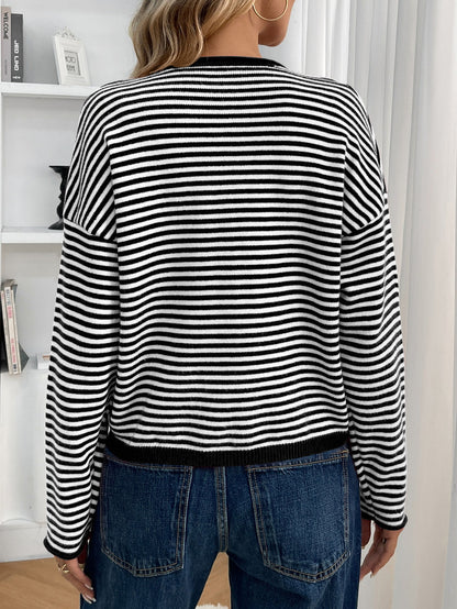 Striped Knit Cardigan