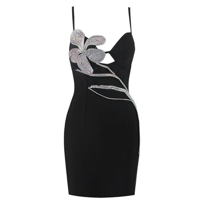 Midnight Bouquet Bandage Mini Dress