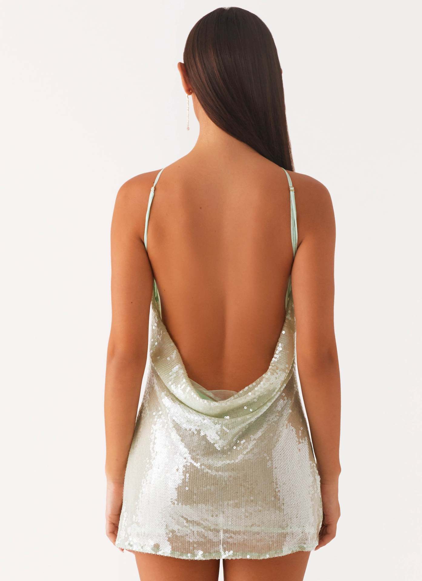 Matcha Crosslight Sequin Mini Dress
