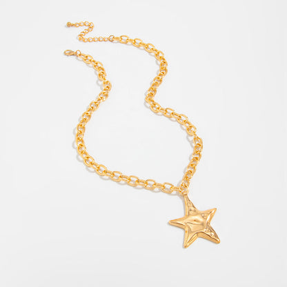 Hammered Star Pendant Necklace