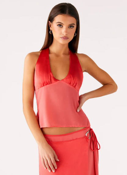Last Summer Halter Crop Top