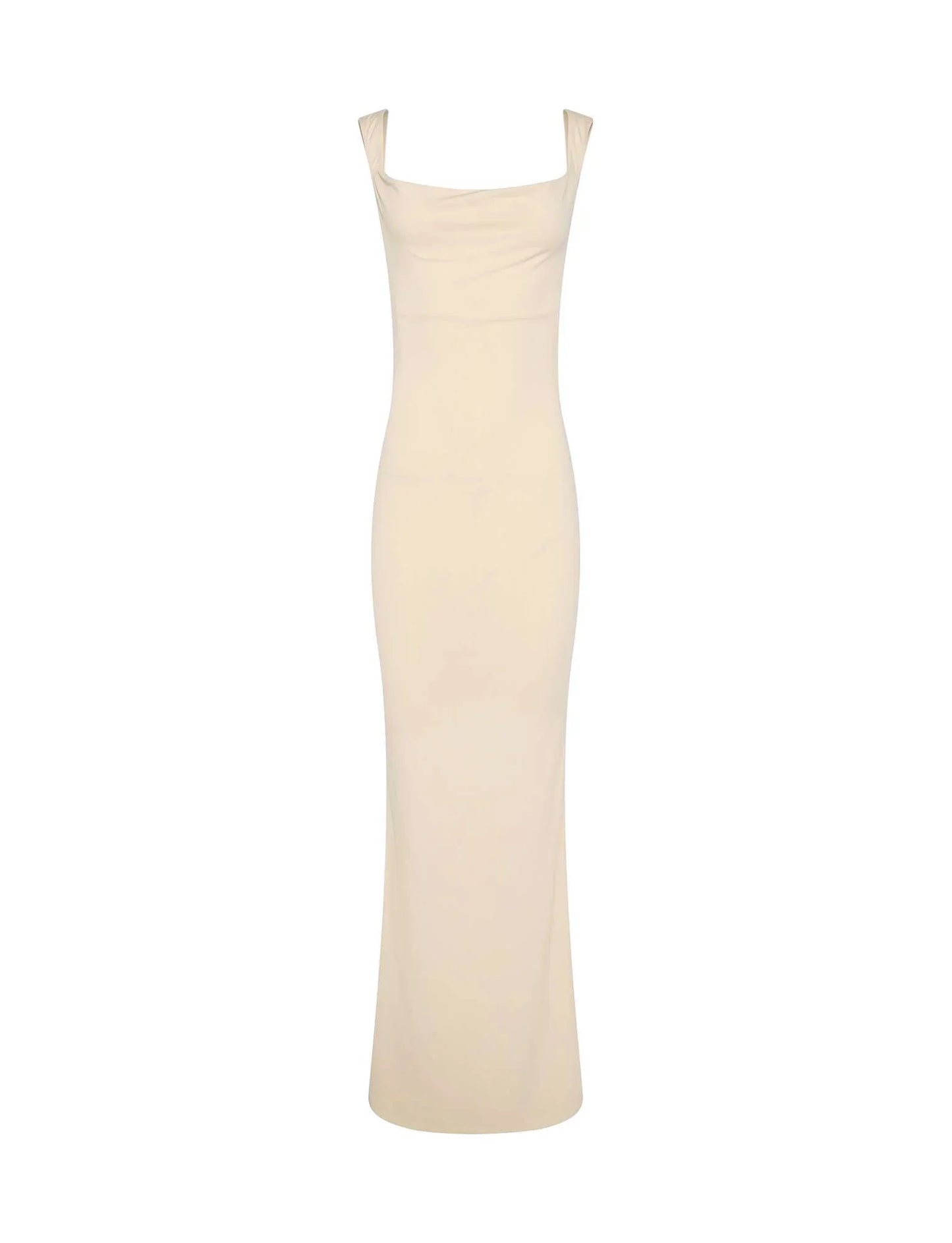 Ivory Square Neck Fishtail Gown