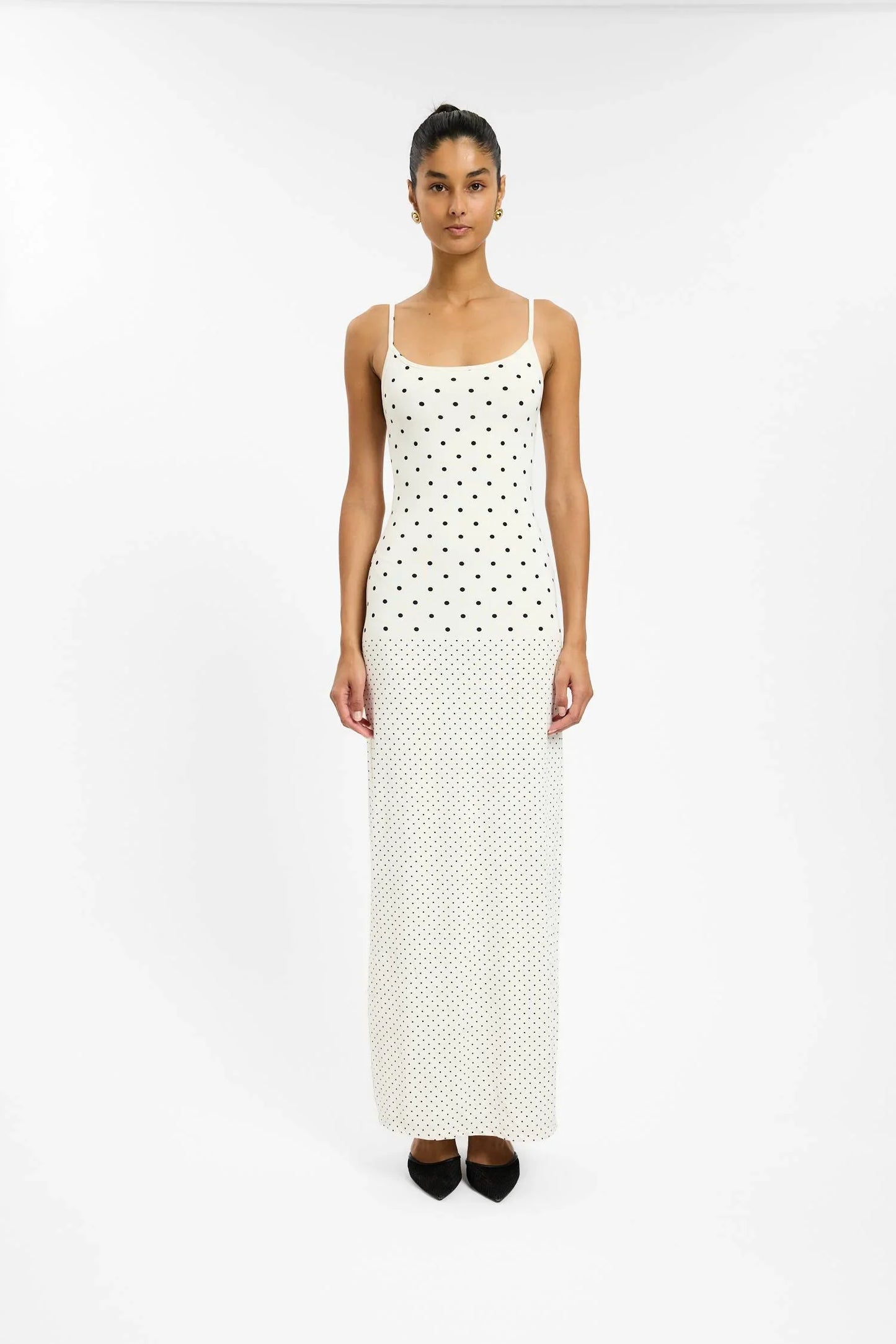 Slip Dress | White Polka