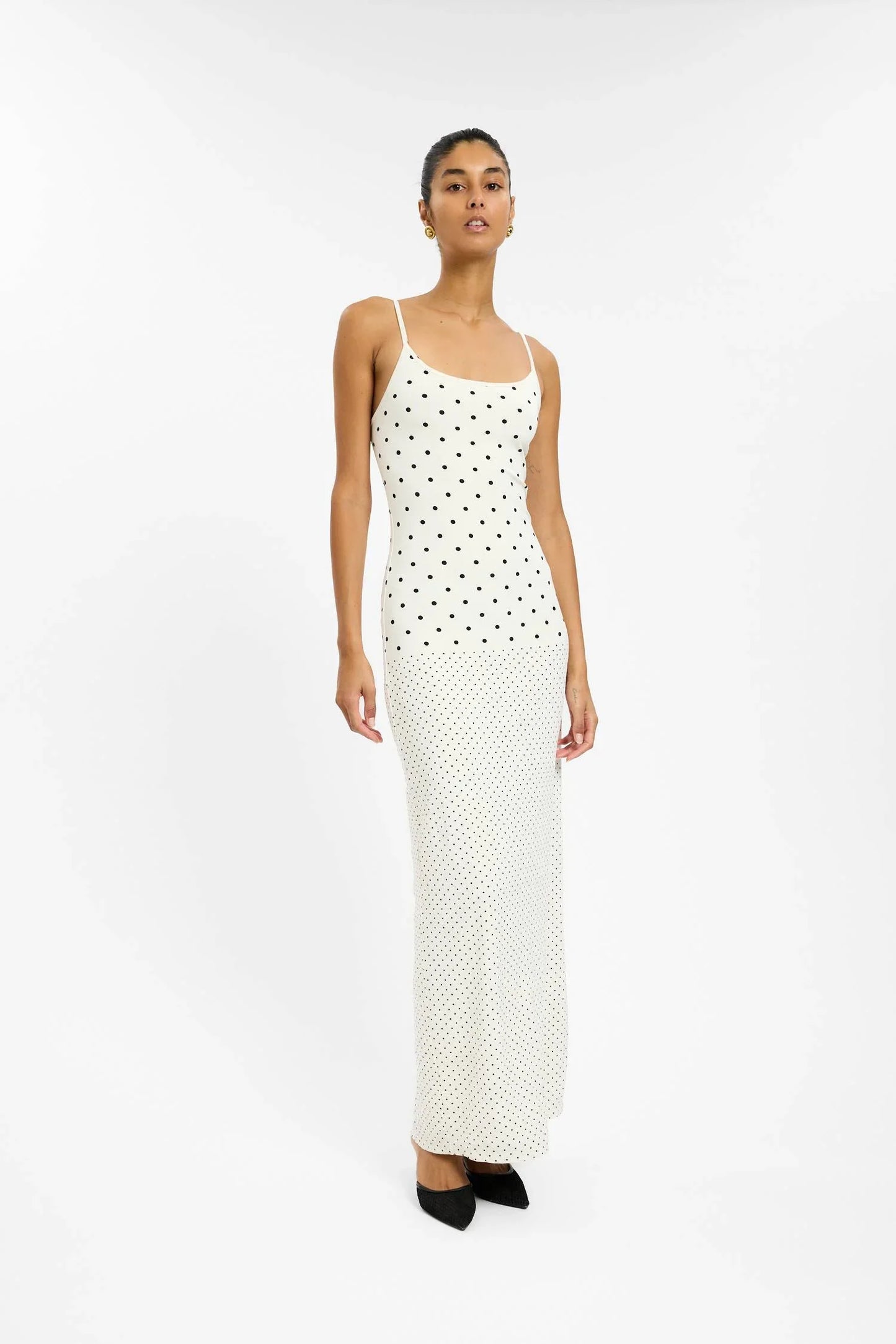 Slip Dress | White Polka