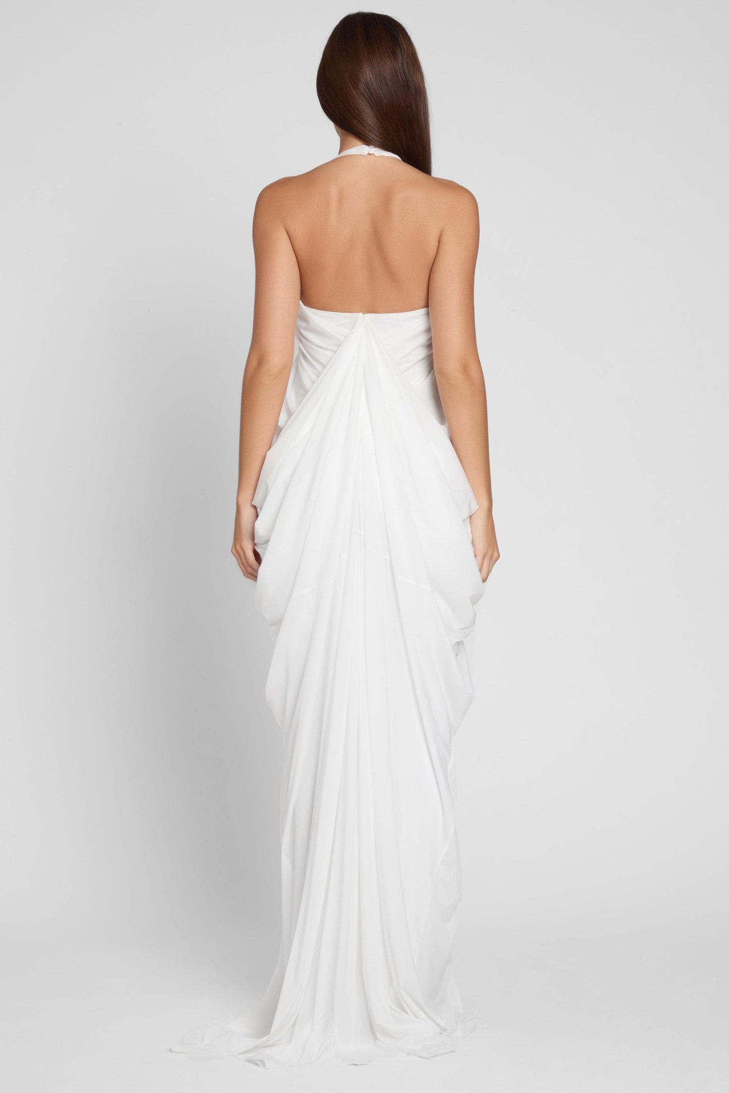 DH PRE-SPRING Series | "Aphrodite" Grecian Plunging Halter Maxi Gown