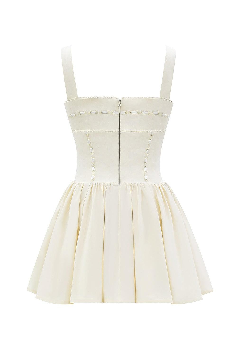 Buttermilk Ribbon Detailed Mini Dress